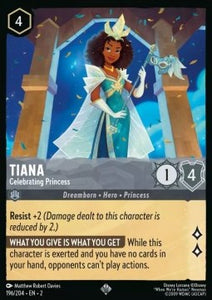 Disney Lorcana - Rise of the Floodborn - 196/204 : Tiana - Celebrating Princess (Non Holo) (8038981075191)