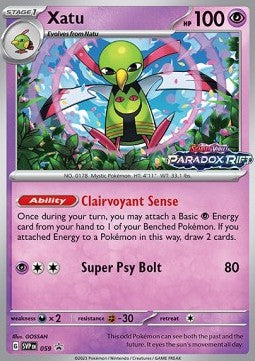 SCARLET & VIOLET, Black Star Promo - SVPen 059 : Xatu (Holo) (9542380716279)