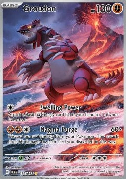 SCARLET AND VIOLET, Paradox Rift - 199/182 : Groudon (Full Art) (8042280780023)