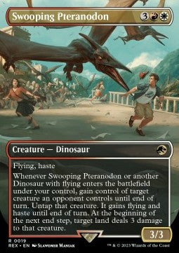 MTG - The Lost Caverns of Ixalan - 0019 : Swooping Pteranodon (Non Foil) (Borderless) (8052714078455)