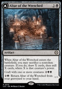 MTG - Rivals of Ixalan - 0010 : Altar of the Wretched // Wretched Bonemass (Non Foil) (8102907379959)