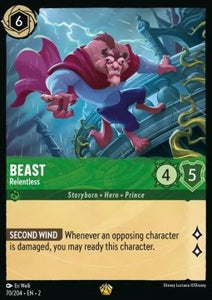 Disney Lorcana - Rise of the Floodborn - 070/204 : Beast - Relentless (Holo) (8059949678839)