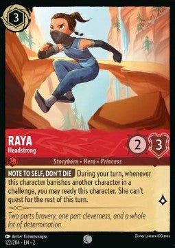 Disney Lorcana - Rise of the Floodborn - 122/204 : Raya - Headstrong (Holo) (8038995919095)