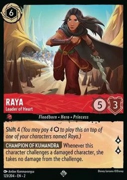 Disney Lorcana - Rise of the Floodborn - 123/204 : Raya - Leader of Heart (Non Holo) (8092196897015)