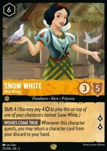 Disney Lorcana - Rise of the Floodborn - 025/204 : Snow White - Well Wisher (Non Holo) (8038982025463)