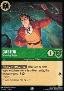 Disney Lorcana - Rise of the Floodborn - 083/204 : Gaston - Scheming Suitor (Holo) (8038993985783)