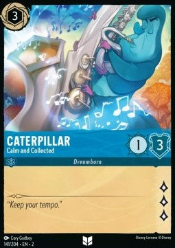 Disney Lorcana - Rise of the Floodborn - 141/204 : Caterpillar - Calm and Collected (Holo) (8038999163127)