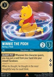 Disney Lorcana - Rise of the Floodborn - 161/204 : Winnie the Pooh - Having a Think (Holo) (8038999916791)