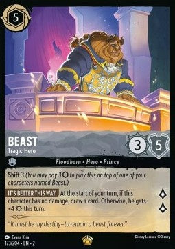 Disney Lorcana - Rise of the Floodborn - 173/204 : Beast - Tragic Hero (Holo) (8039001719031)