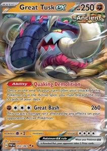 SCARLET AND VIOLET, Paldean Fates - 053/198 : Great Tusk ex (Half Art) (8105772613879)