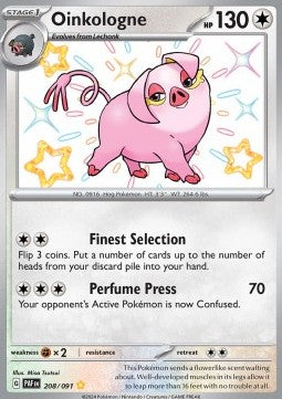 SCARLET AND VIOLET, Paldean Fates - 208/091 : Oinkologne (Shiny Vault)