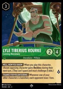 Disney Lorcana - 078/204 : Lyle Tiberius Rourke - Cunning Mercenary - Rise of the Floodborn (Non Holo) (8097511080183)