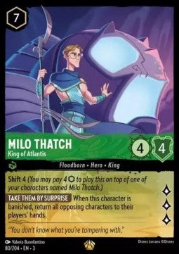 Disney Lorcana - 080/204 : Milo Thatch - King of Atlantis - Rise of the Floodborn (Non Holo) (8097514258679)