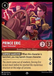 Disney Lorcana - 124/204 : Prince Eric - Expert Helmsman - Rise of the Floodborn (Holo) (8097507574007)