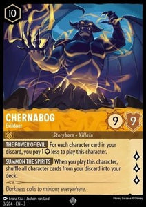 Disney Lorcana - 003/204 : Chernabog - Evildoer - Rise of the Floodborn (Non Holo) (8097509703927)