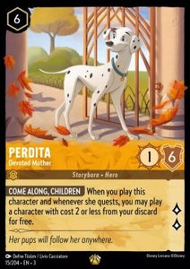 Disney Lorcana - 015/204 : Perdita - Devoted Mother - Rise of the Floodborn (Non Holo) (8097513734391)