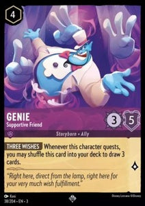 Disney Lorcana - 038/204 : Genie - Supportive Friend - Rise of the Floodborn (Non Holo) (8097510392055)