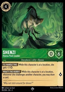 Disney Lorcana - 085/204 : Shenzi - Hyena Pack Leader - Rise of the Floodborn (Non Holo) (8097511375095)