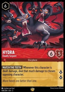 Disney Lorcana - 108/204 : Hydra - Deadly Serpent - Rise of the Floodborn (Non Holo) (8097514586359)