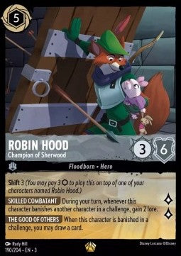 Disney Lorcana - 190/204 : Robin Hood - Champion of Sherwood - Rise of the Floodborn (Non Holo) (8097515471095)