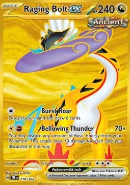 SCARLET AND VIOLET, Temporal Forces - 218/162 : Raging Bolt ex (Secret Rare) (14842193772925)