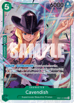 One Piece - Memorial Collection - EB01-012 : Cavendish (Super Rare) (8340184432887)