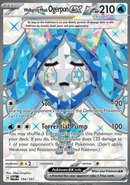 SCARLET AND VIOLET, Twilight Masquerade - 194/167 : Wellspring Mask Ogerpon ex (Full Art)