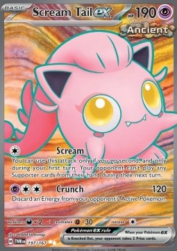 SCARLET AND VIOLET, Twilight Masquerade - 197/167 : Scream Tail ex (Full Art)