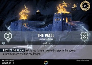 Disney Lorcana - Rise of the Floodborn - 222/204 : The Wall - Border Fortress (Enchanted Rare) (8335532032247)