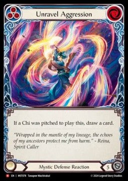 FAB - Part the Mistveil - MST078 : Unravel Aggression (Blue) (Non Foil) (8366198423799)