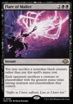 MTG - Modern Horizons 3 - 095 : Flare of Malice (Foil) (9506533114103)