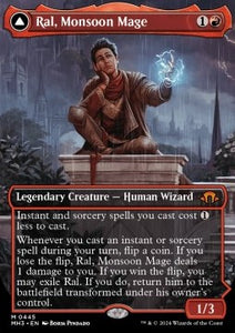 MTG - Modern Horizons 3 - 445 : Ral, Monsoon Mage // Ral, Leyline Prodigy (Borderless) (Foil) (8379621769463)