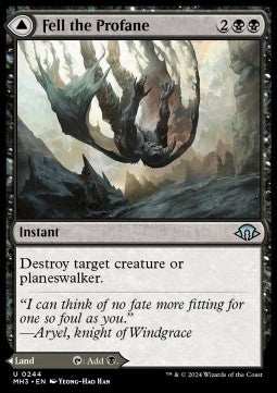 MTG - Modern Horizons 3 - 244 : Fell the Profane // Fell Mire (Foil) (9506095628535)