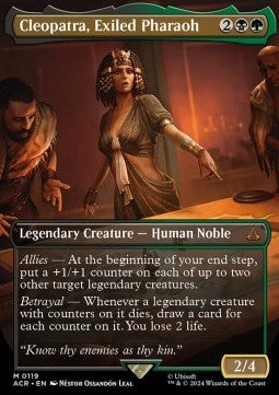 MTG - Universes Beyond: Assassin's Creed - 119 : Cleopatra, Exiled Pharaoh (Foil) (Borderless) (8414800969975)