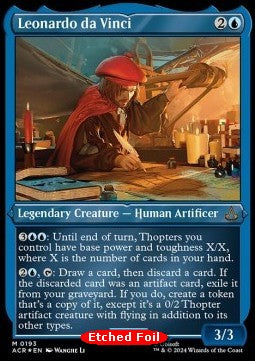 MTG - Universes Beyond: Assassin's Creed - 193 : Leonardo da Vinci (Etched Foil) (8415190712567)