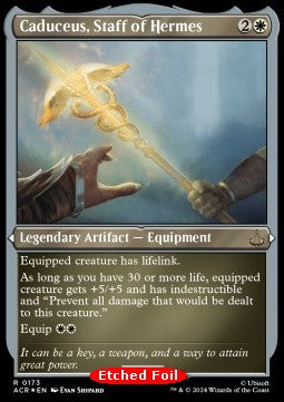 MTG - Universes Beyond: Assassin's Creed - 173 : Caduceus, Staff of Hermes (Etched Foil) (8414824792311)