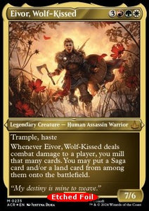 MTG - Universes Beyond: Assassin's Creed - 235 : Eivor, Wolf-Kissed (Etched Foil) (8414799462647)