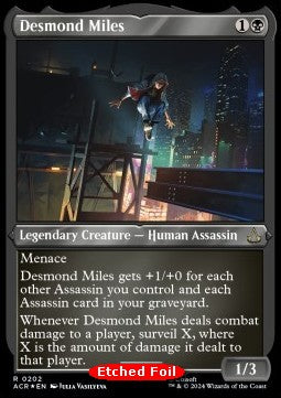 MTG - Universes Beyond: Assassin's Creed - 202 : Desmond Miles (Etched Foil) (8415263654135)