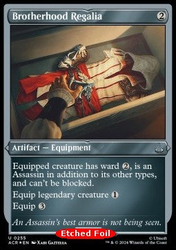 MTG - Universes Beyond: Assassin's Creed - 255 : Brotherhood Regalia (Etched Foil) (8415266636023)