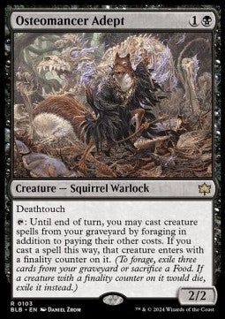 MTG - Bloomburrow - 103 : Osteomancer Adept (Non Foil) (9506196717815)