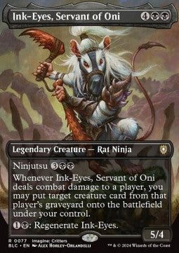 MTG - Bloomburrow: Commander - 077 : Ink-Eyes, Servant of Oni (Foil) (Borderless) (8414616060151)