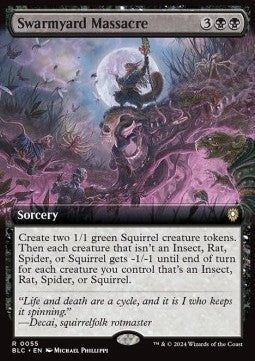 MTG - Bloomburrow: Commander - 055 : Swarmyard Massacre (Non Foil) (Borderless) (8414613209335)