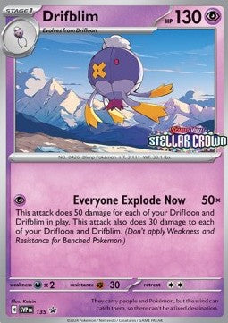 SCARLET & VIOLET, Black Star Promo - SVP-135 : Drifblim (Holo) (9542107234551)