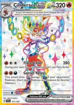 SCARLET AND VIOLET, Stellar Crown - 157/142 : Cinderace ex (Full Art) (14842198688125)