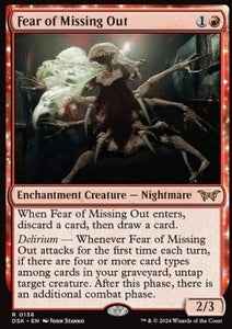 MTG - Duskmourn: House of Horror - 136 : Fear of Missing Out (Non Foil) (9530254164215)