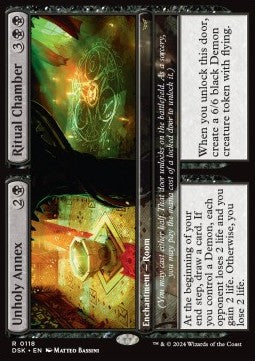 MTG - Duskmourn: House of Horror - 118 : Unholy Annex // Ritual Chamber (Non Foil) (9530257670391)