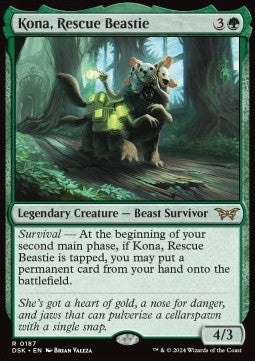 MTG - Duskmourn: House of Horror - 187 : Kona, Rescue Beastie (Non Foil)