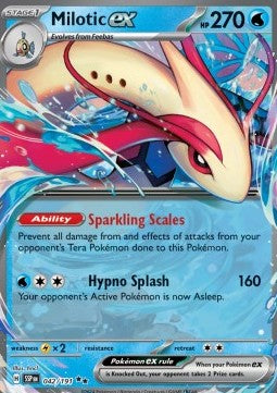 SCARLET AND VIOLET, Surging Sparks - 042/191 : Milotic ex(Half Art)