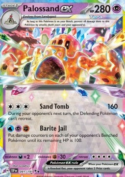 SCARLET AND VIOLET, Surging Sparks - 091/191 : Palossand ex (Half Art)