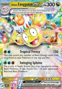 SCARLET AND VIOLET, Surging Sparks - 133/191 : Alolan Exeggutor ex (Half Art)